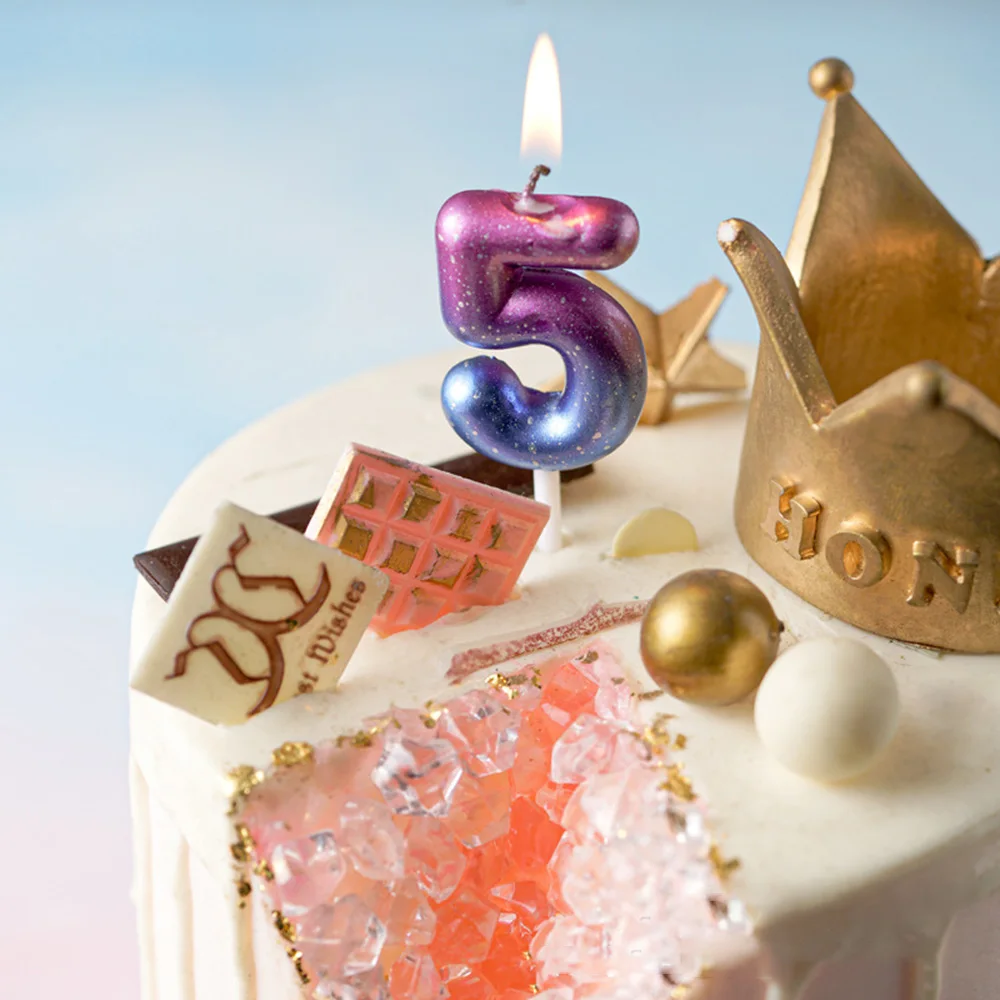 Цифровые свечи в виде звездного неба 1 шт. украшение для торта на день рождения