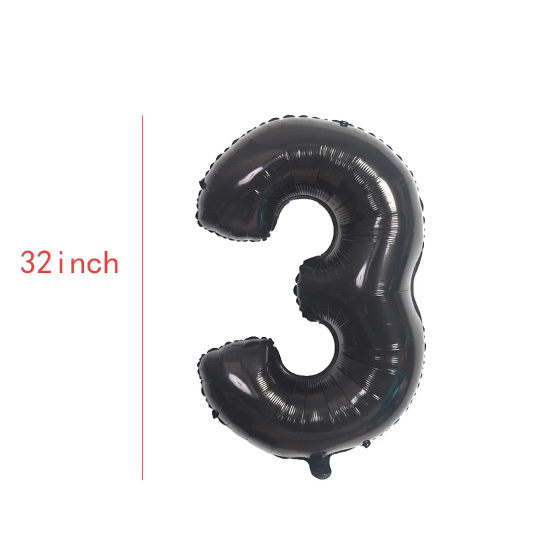 Милая панда 32 дюйма черная цифра из фольги воздушные шары для свадьбы вечеринки
