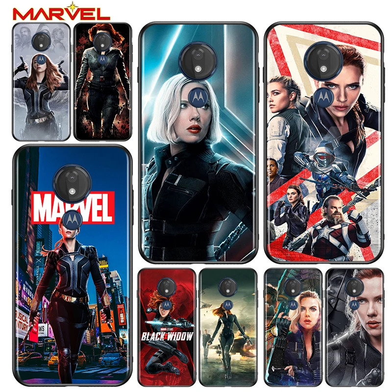 

Black Widow Marvel cool for Motorola G9 G8 G E7 E6 One Play Marco Hyper Fusion Stylus Power Edge Plus Black Phone Case