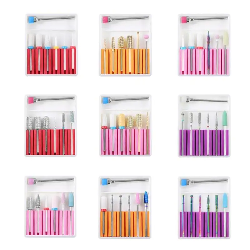 Набор керамических фрез для ногтей 7 шт. сменные фрезы полировки инструменты