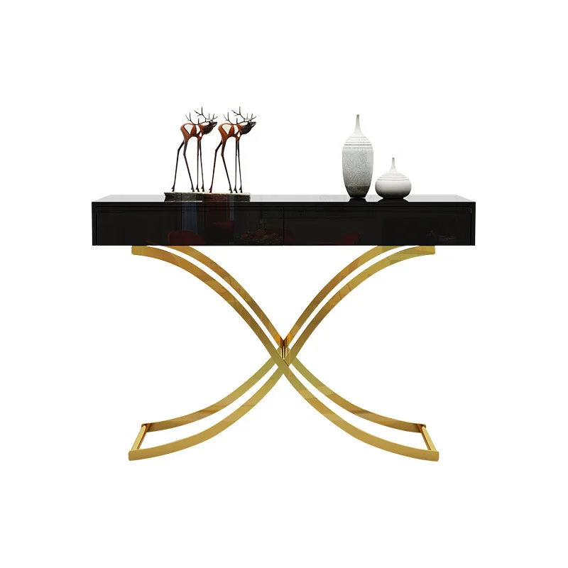 Роскошный светильник из нержавеющей стали стол для прихожей черная краска