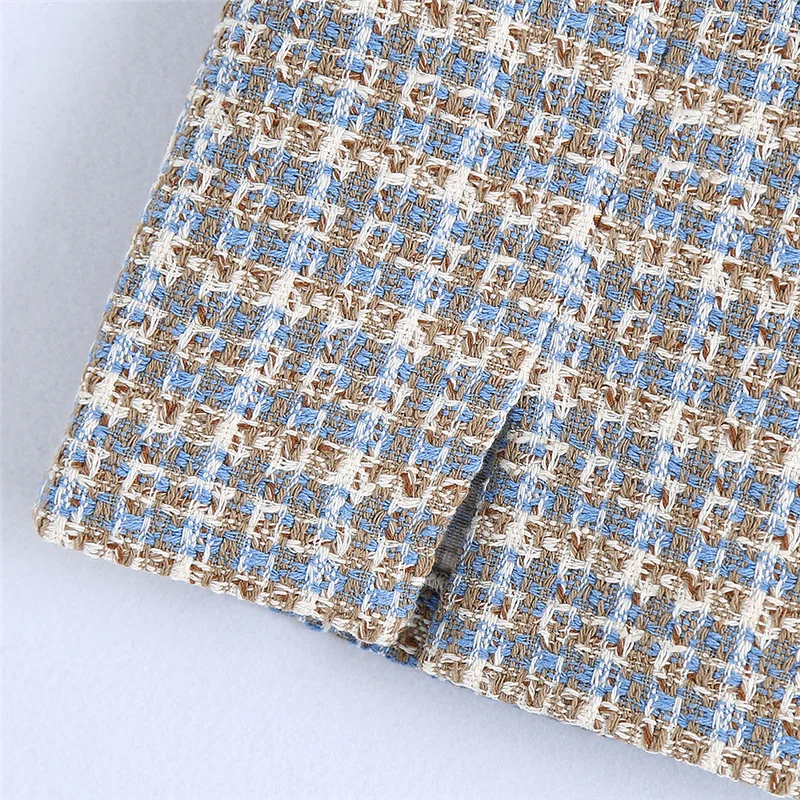 

Vintage chic 2 pieces blazer sets for office women Summer elegant fashion blazer suits lady Skirt split sexy suits female