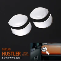 2pcs car accessories interior for suzuki hustler mr31 sus304 car ac vent adornment protector auto styling stickers
