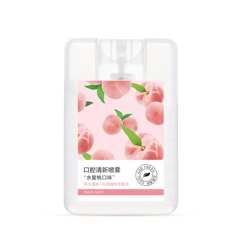 

1Pcs Mouth Refreshing Spray Mouthwash Freshener Long-Lasting Antibacterial Remove Bad Breath Health Peach Oral Care 15ml