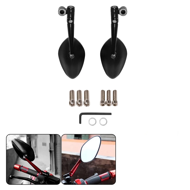 

Universal Motorcycle Rear View Mirrors Rearview Handlebar Mirror for Honda Kawasaki Yamaha Suzuki Vespa