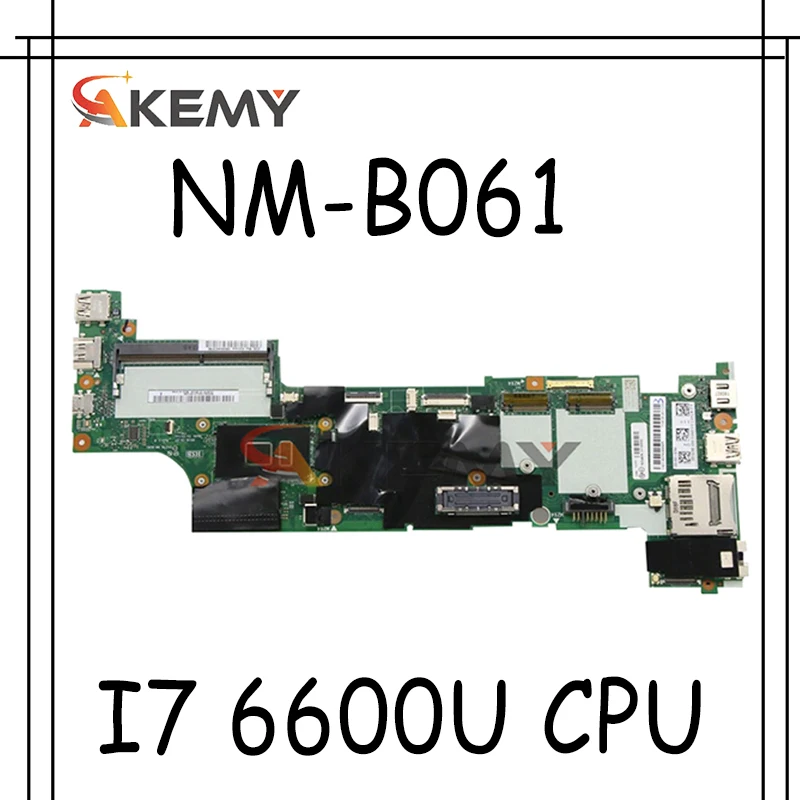 

Akemy Brand New DX270 NM-B061 For Lenovo Thinkpad X270 Notebook Motherboard CPU I7 6600U 100% Test Work FRU 01HY522 01LW730