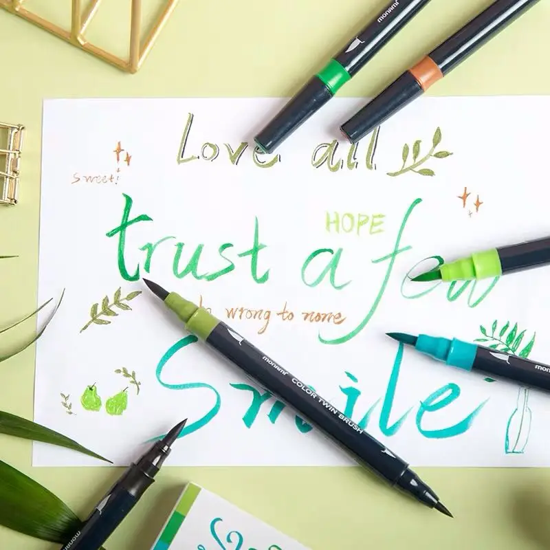 Monami акварельные двойные кисти ручки 18 цветов Корея|Маркеры для рисования| |