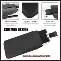 casteel pu leather case for philips xenium s566 s266 pull tab sleeve pouch case cover