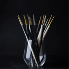 Роскошные золотые круглые палочки для еды из нержавеющей стали, для ресторана, дома, отеля, суши, лапша, многоразовые палочки для еды, набор посуды 15 пар