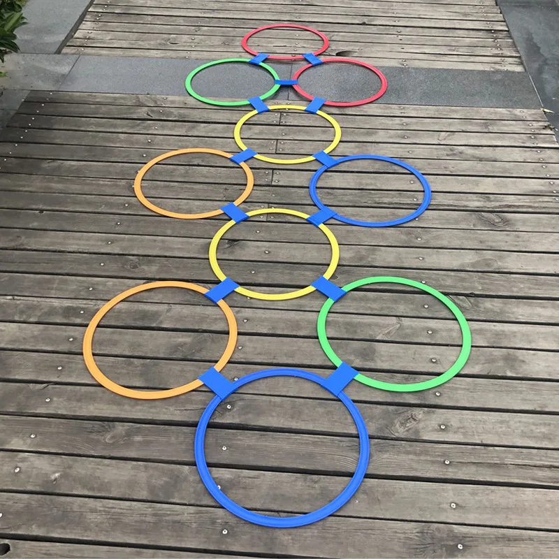 outdoor fun game jumping ring kindergarten teaching sports toys hopscotch jump to the grid children sensory training equipment free global shipping