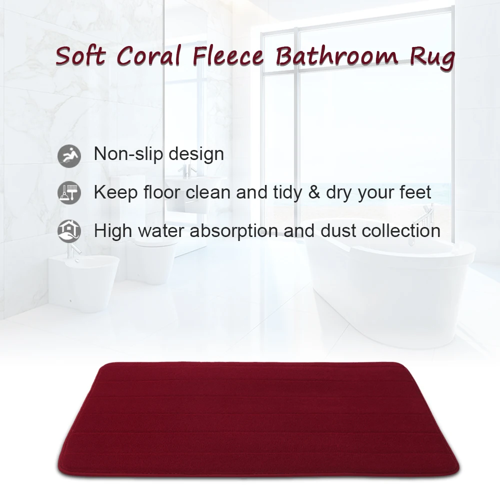 50*80 см коврик для ванной прямоугольный коралловый флисовый комнаты