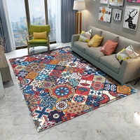 bohemian style fashionable mandala pattern carpet non slip bath mat soft fluffy flannel living room bedroom decorative teppich