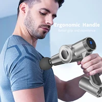 brushless motor percussion deep tissue muscle massage gun portable muscle vibration booster therapy gun massager with screen