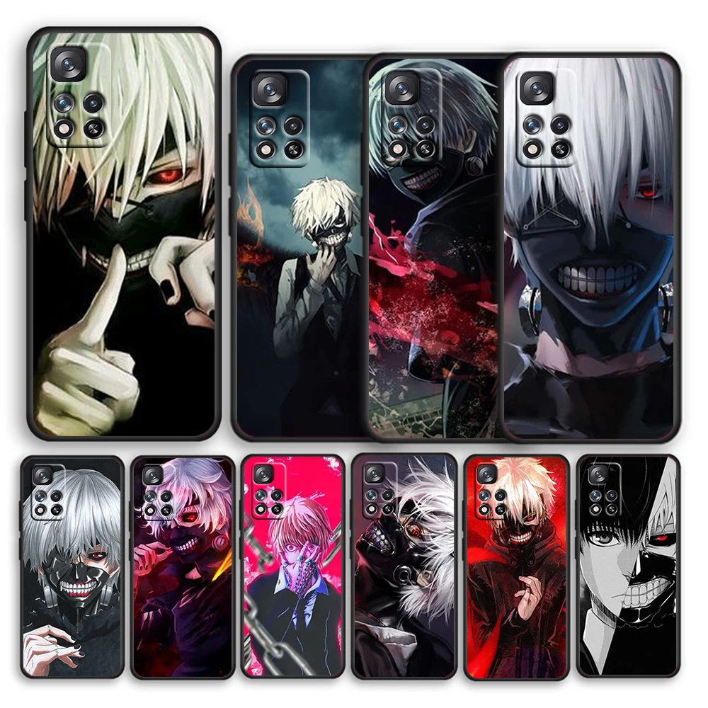 

Anime Tokyo Ghoul Boy For Xiaomi Redmi Note 11 10T 5G 9T 9S 8T 7 6 Pro Max Plus 5A 4 Silicone Soft Black Phone Case