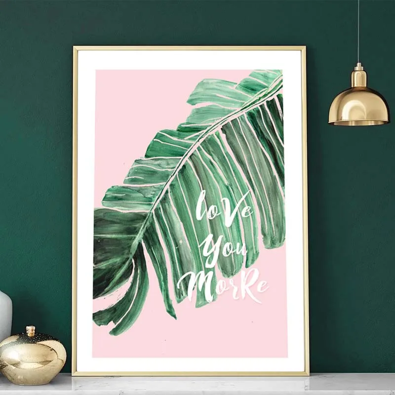 Green Plant Leaf Print Tropical Leave Poster Canvas Painting Wall ArtWall Pictures for Living Room Home Decoration Nordic | Дом и сад
