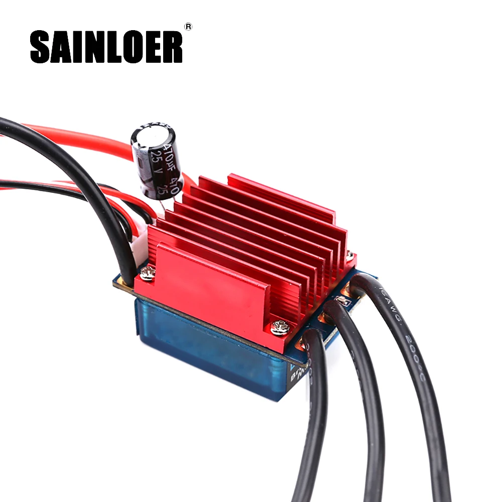 

SAINLOER 35A ESC Electronic Brush Speed Controller Wafterproof 2S Lipo Cells for 1/16 1/18 RC Car Off-road Truck Remote Control