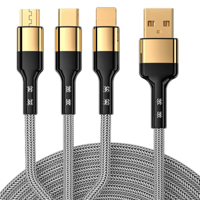 

USB Cable 5ASuper Charge 3 in 1 for iPhone12 /11 Pro/ Max / Micro Oppo / vivo /Type C Cable for Huawei / Xiaomi / Honor /Samsung