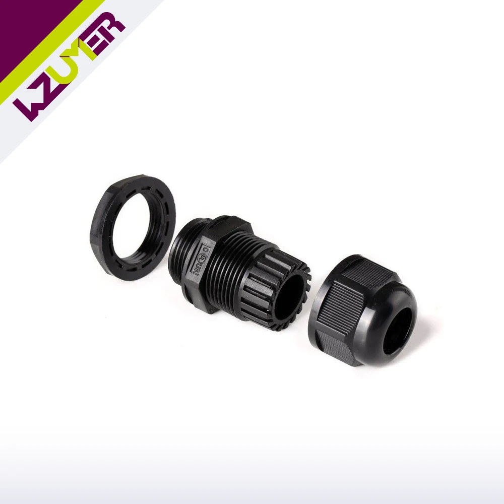 

Waterproof Cable Gland IP68 Cable Wires Entry 10pcs PG7 for 3-6.5mm PG9 PG11 PG13.5 PG16 PG21 Nylon Plastic Cable Connector