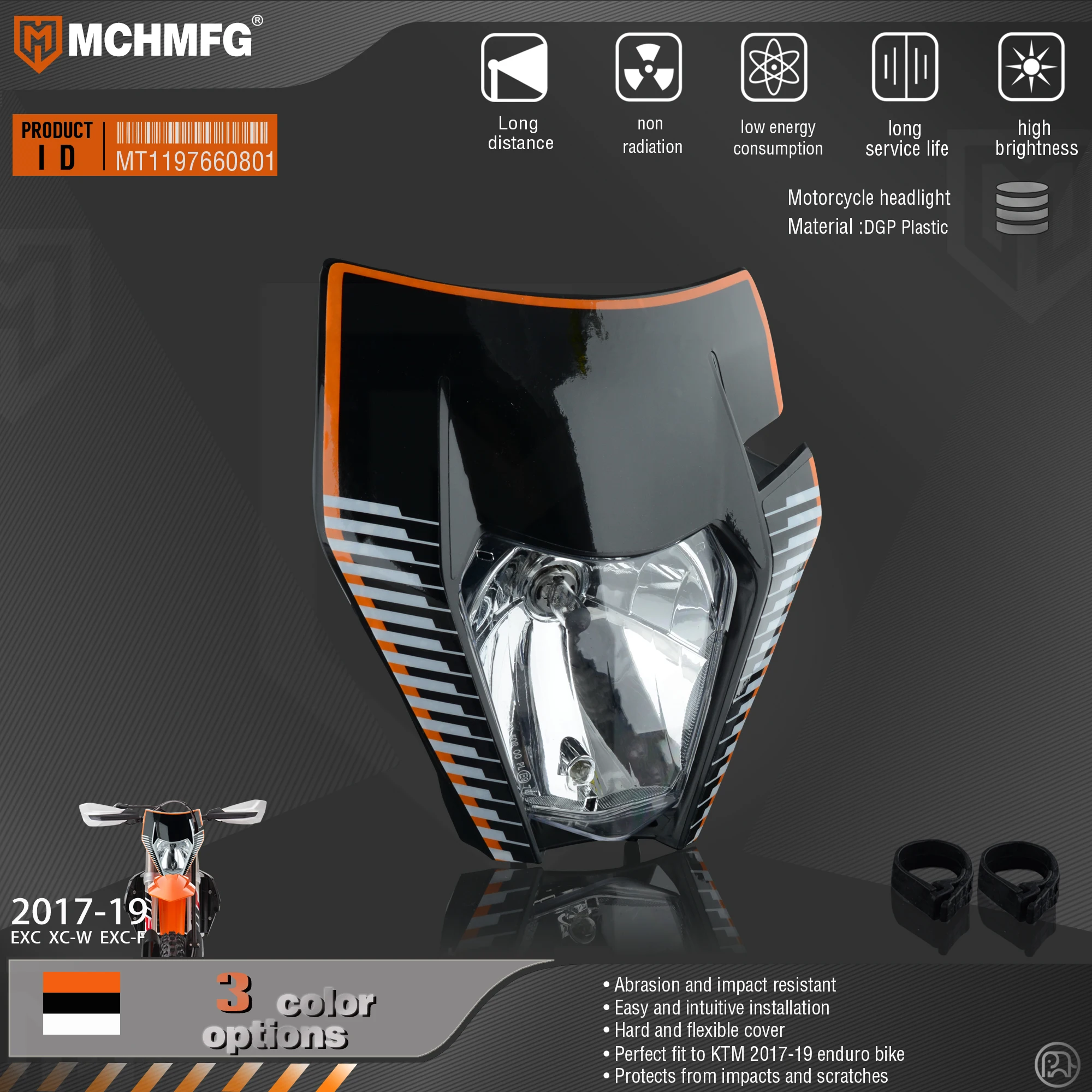 Налобный фонарь с наклейкой для KTM SX F EXC XCF SMR 2017 2018 2019 мотоцикл Dirt Bike MX эндуро Supermoto |