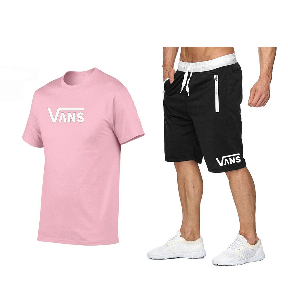 

Men's sportswear men's t-shirt brand track suits jogging training suit summer short-sleeved sportswear casual shorts 2-piece set