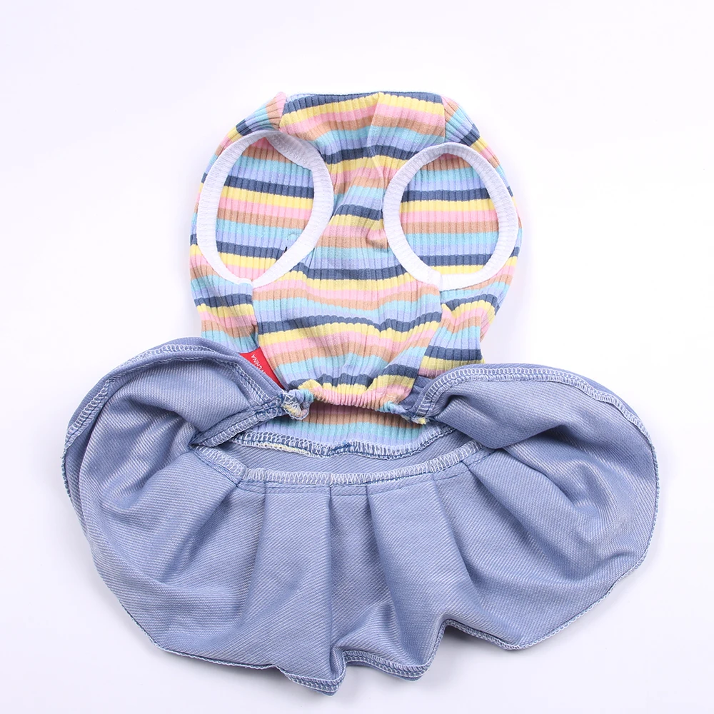 Одежда для собак платье в полоску с короной дизайнерская юбка кошек и щенков