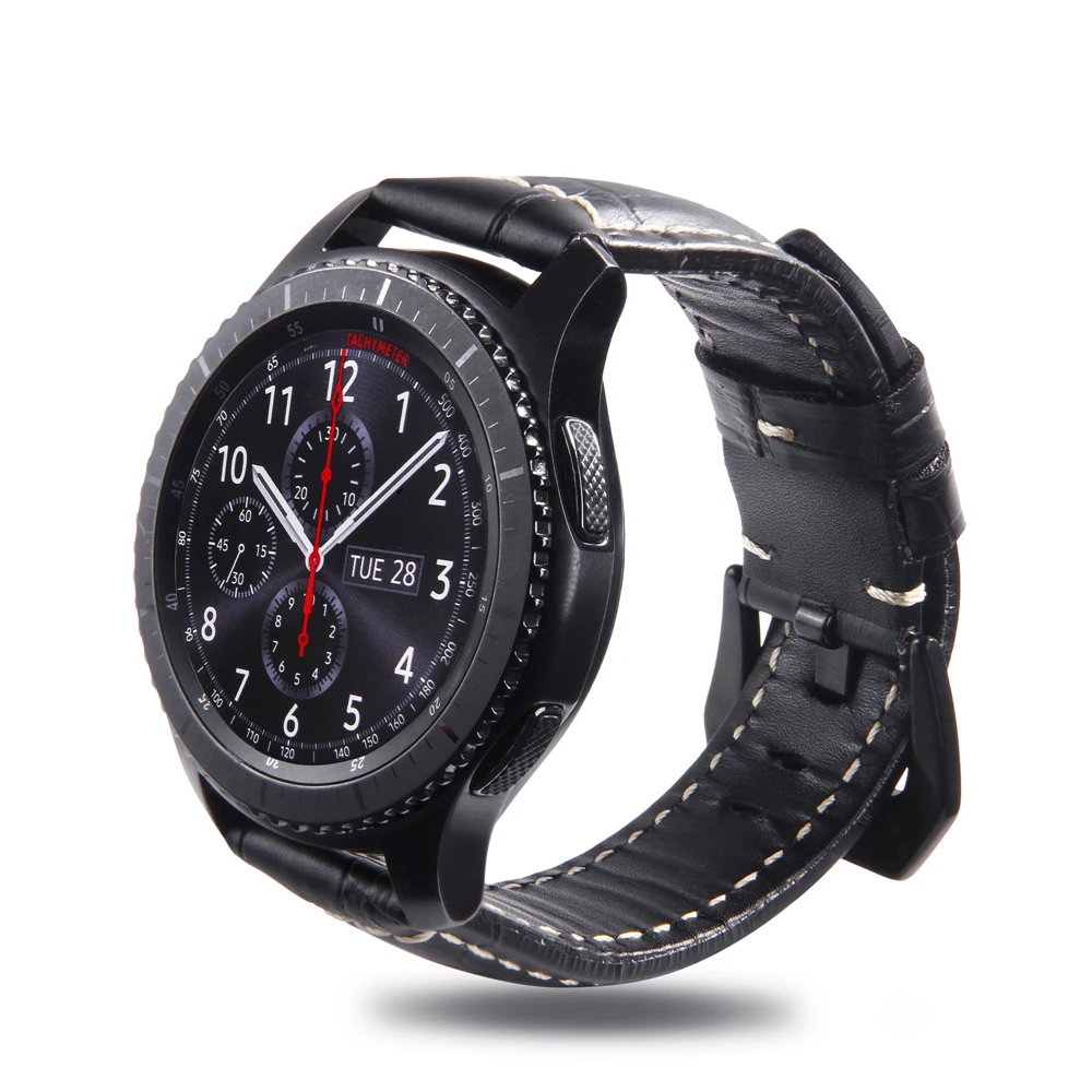 22 мм ремешок для часов Galaxy Watch 46 мм кожаный быстросъемный ремешок браслет для huawei Watch GT Amazfit GTR 47 мм Шестерня S3 ремни