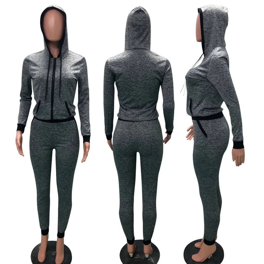 

2021 Spring and Autumn New Women's Suit Sports Women's Casual Long-sleeved Sports Suit Two-piece DAFIFY