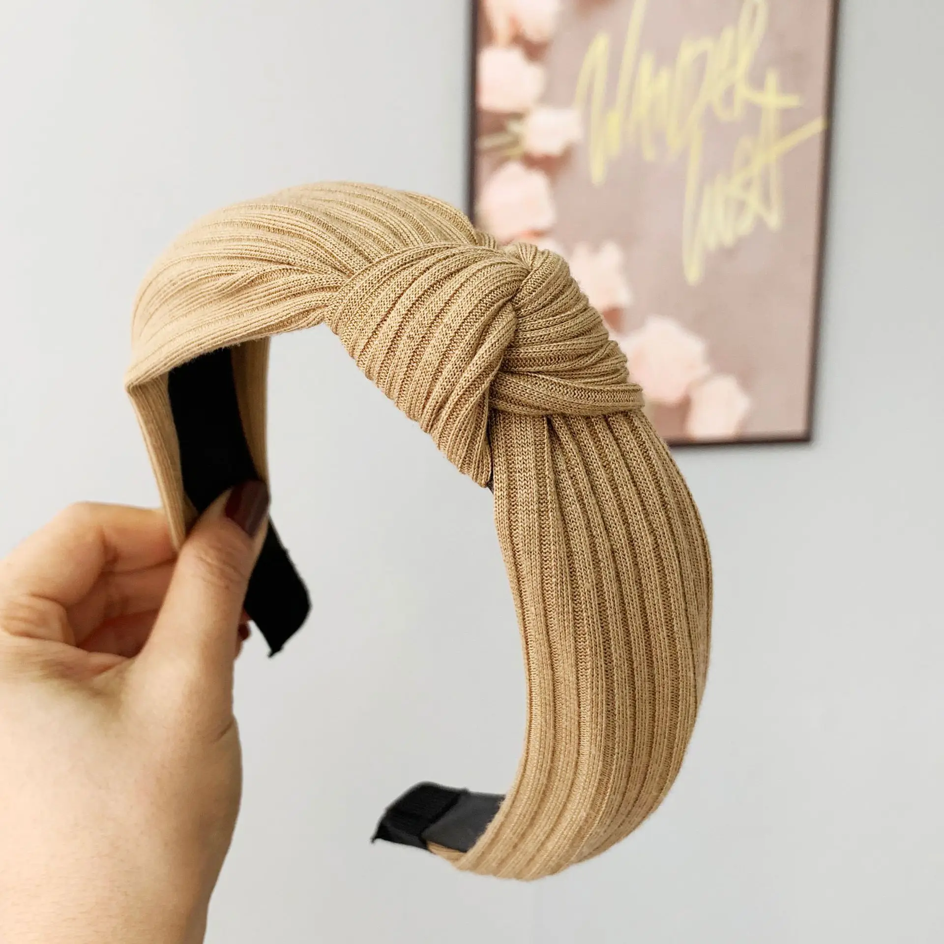 

Bohemian Women Headband Elegant Top Knot Print Dot Striped Plaid Flower Hairbands Hair Holder Turban Fashion Hair Accessories20