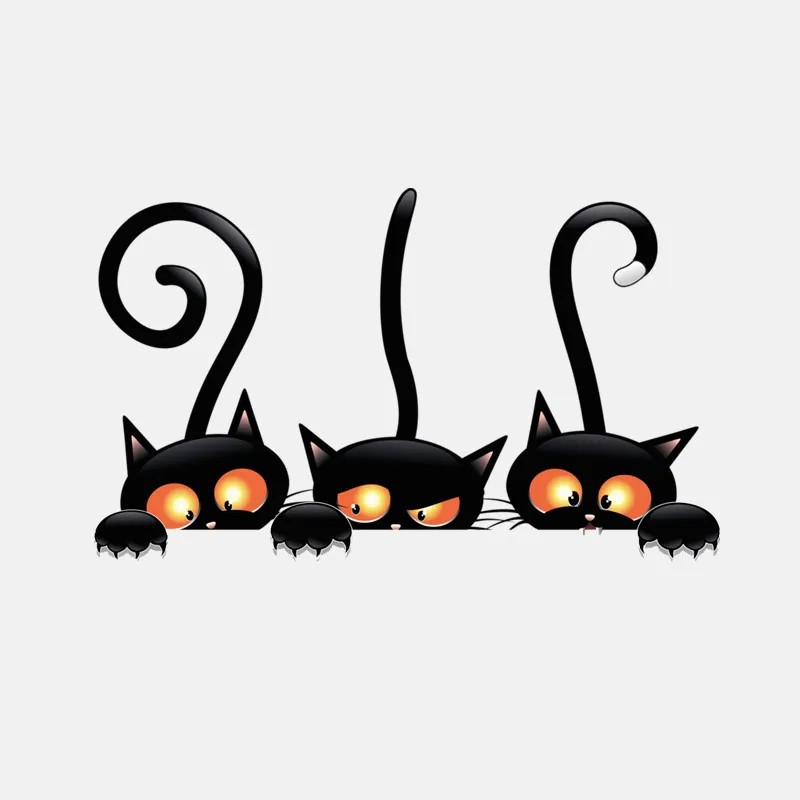 

Car Stickers Lovely Black Cat Peeking Through The Window Decorative Motorcycle DecalsAccessories Creative PVC,15cm*9cm