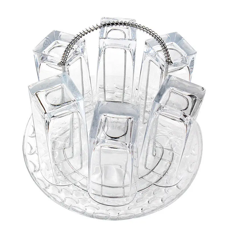 

Glass cup with cup holder drain tray tea cup set with household heat-resistant tea cup beer mug thick anti-scalding wine glasses