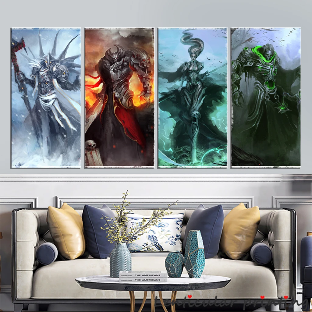 

Designs Video Game Four Horsemen of The Apocalypse Poster Wall Paintings Game Charactor Canvas Wall Art