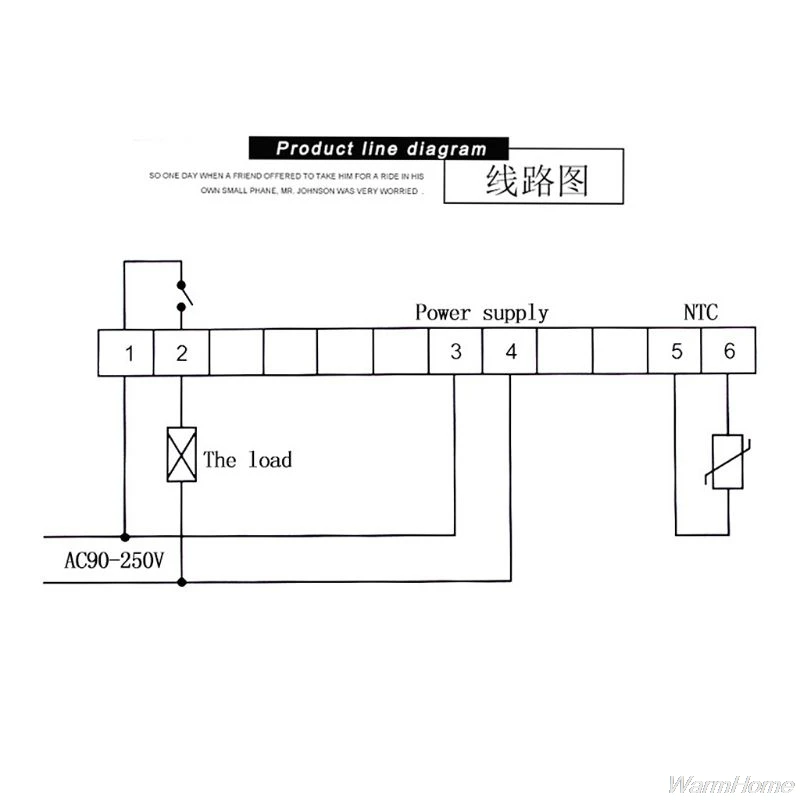 Цифровой термометр MH1210W переменный ток 90-250 В терморегулятор регулятор