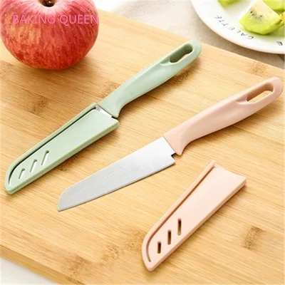 Карамельный цвет мода нержавеющая сталь для очистки овощей Защитная крышка ножи