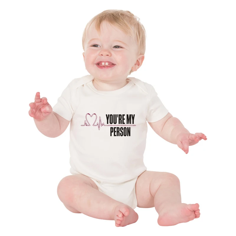 Одежда для новорожденных с буквенным принтом Цельный Детский комбинезон девочек