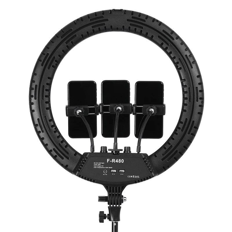 

Photo Studio Lighting 18Inch LED Ring Light Touch Control Photography Dimmable Ring Lamp Tripod for Portrait EU Plug