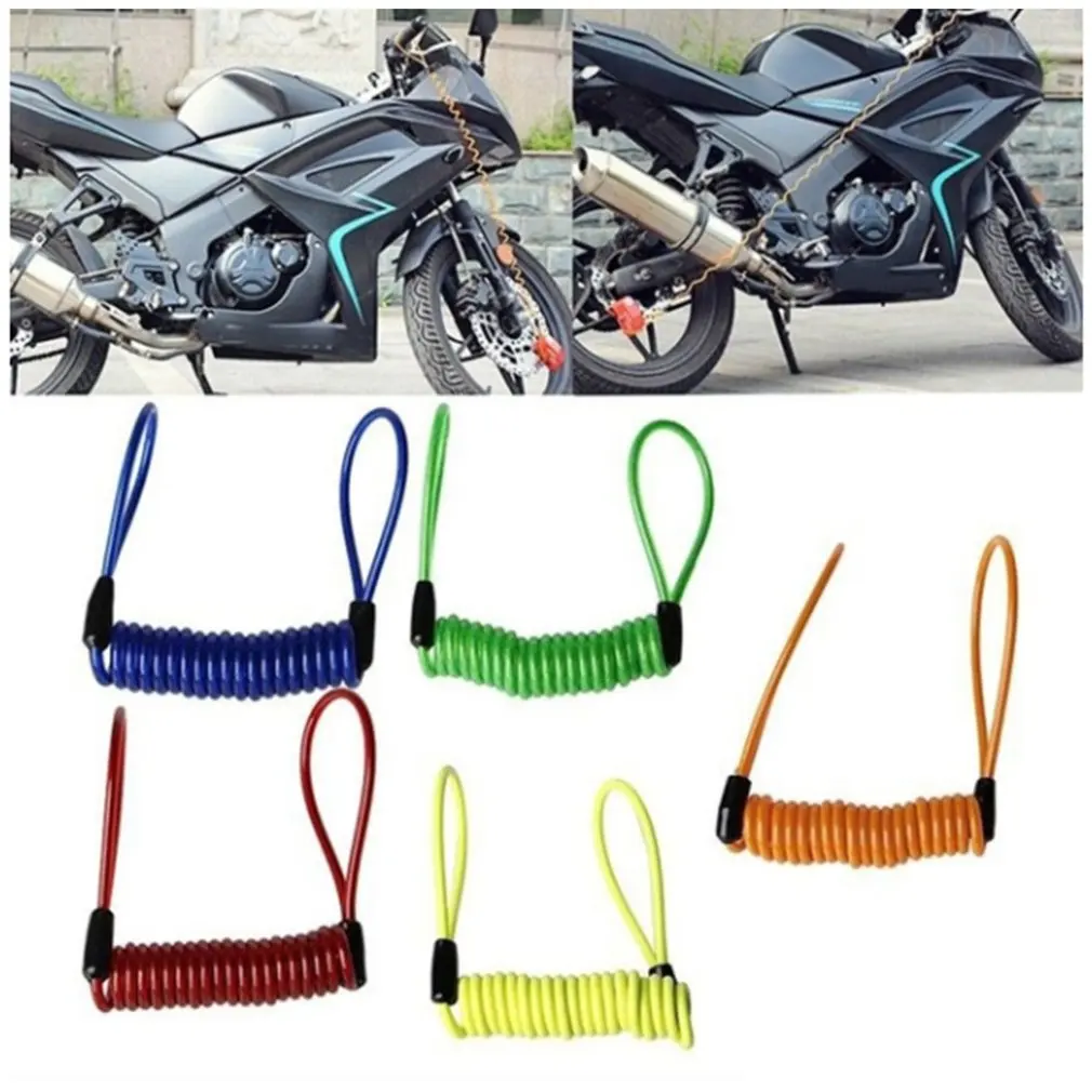 Портативный Универсальный 1 2 м провода Велосипедные замки Весна напоминание