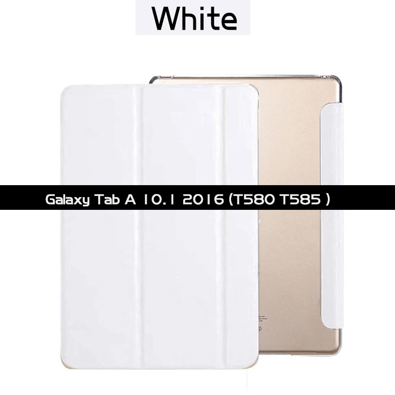Чехол для планшета для Samsung Galaxy Tab A 10,1 SM-T580 SM-T585 4 аппарат не привязан к оператору сотовой связи Магнитный кожаный смарт-чехол с автоматическим включением& Sleep чехол-подставка - Цвет: SM-T580 SM-T585