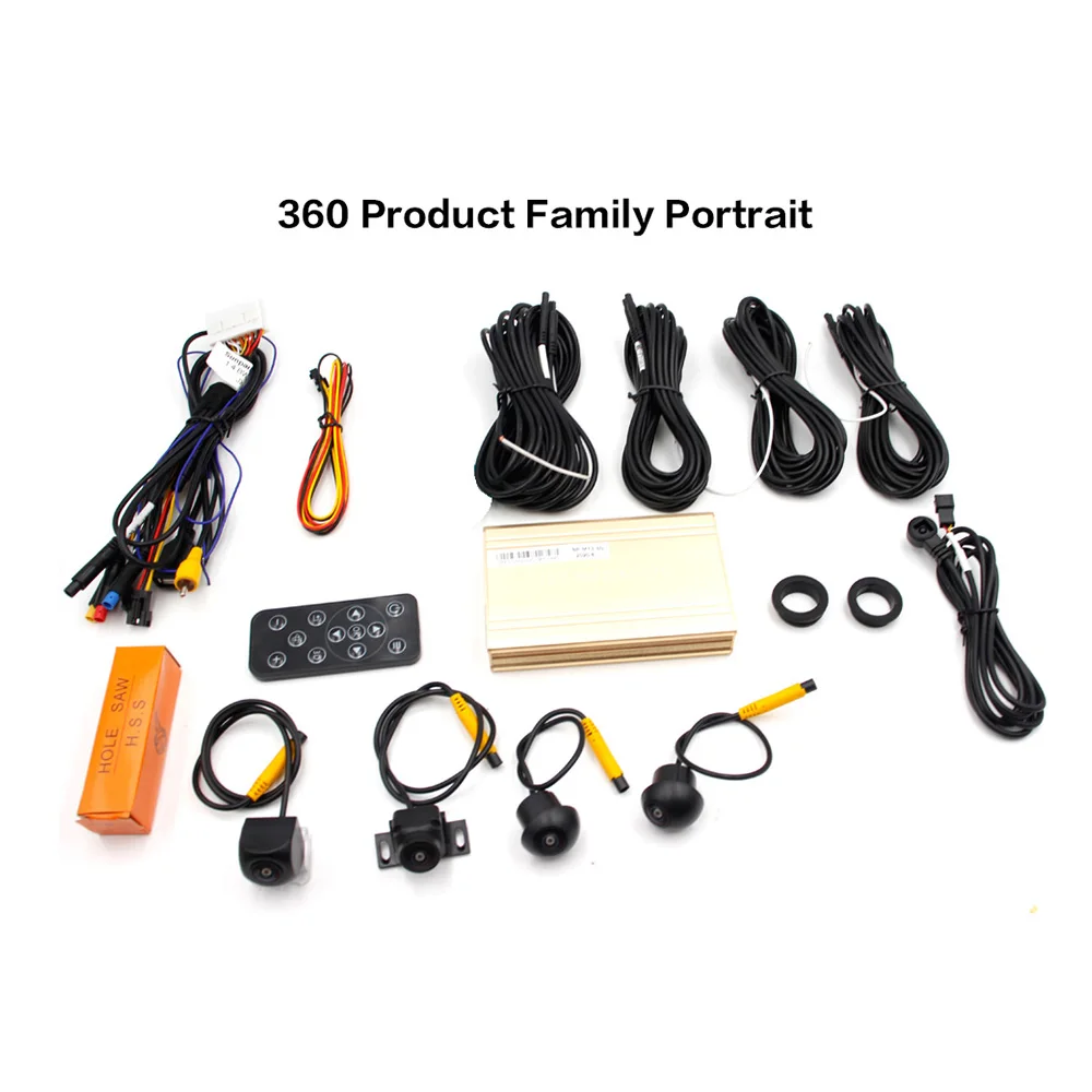

3D 1080P HD 360 Degree Bird View Surround System Panoramic View All Round View DVR Camera Quad-Core CPU 30 Car Model Optional