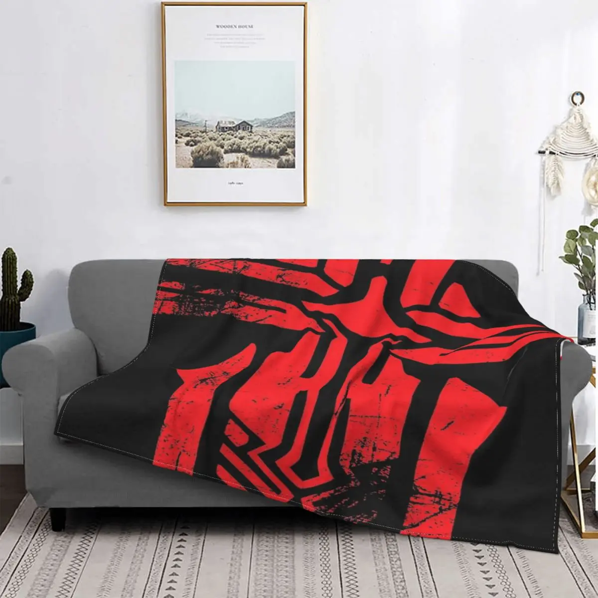 

Colcha a cuadros con emblema de sangre de hierro para cama, manta de Azur Lane, toalla de playa, manta de verano, colchas para c