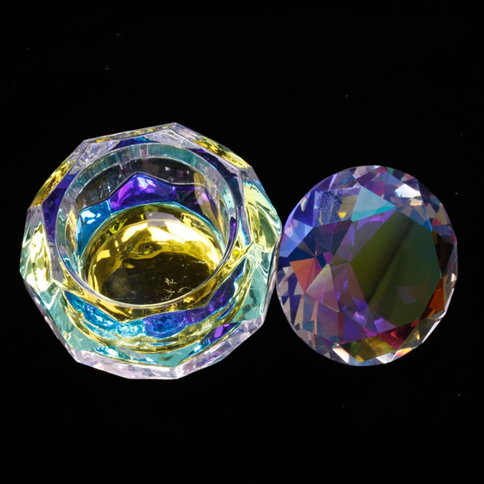

Nail Glass Cut Crystal Colorful Crystal Nail Art Dappen DISH for