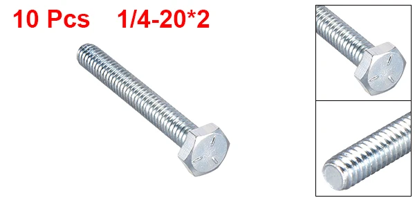 F Uxcell 5-40 шт 1/" 3/8" Резьбовые болты с шестигранной головкой 20 зубьев 16 зубьев крепежа 5 класс UNC углеродистая сталь - Цвет: F