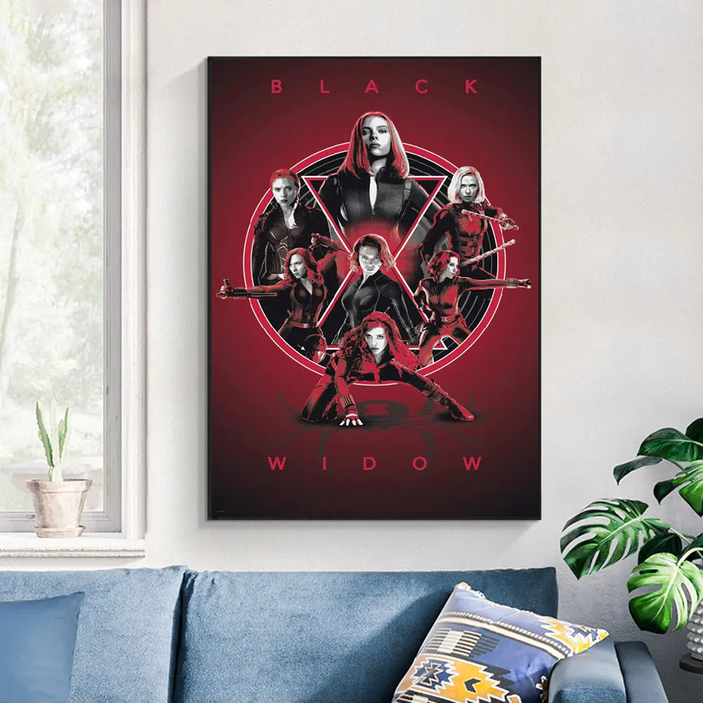 

Marvel Film Series Black Widow Classic Roles Movie Poster And Prints Disney Canvas Painting For Living Room Decor Boy Girl Gift