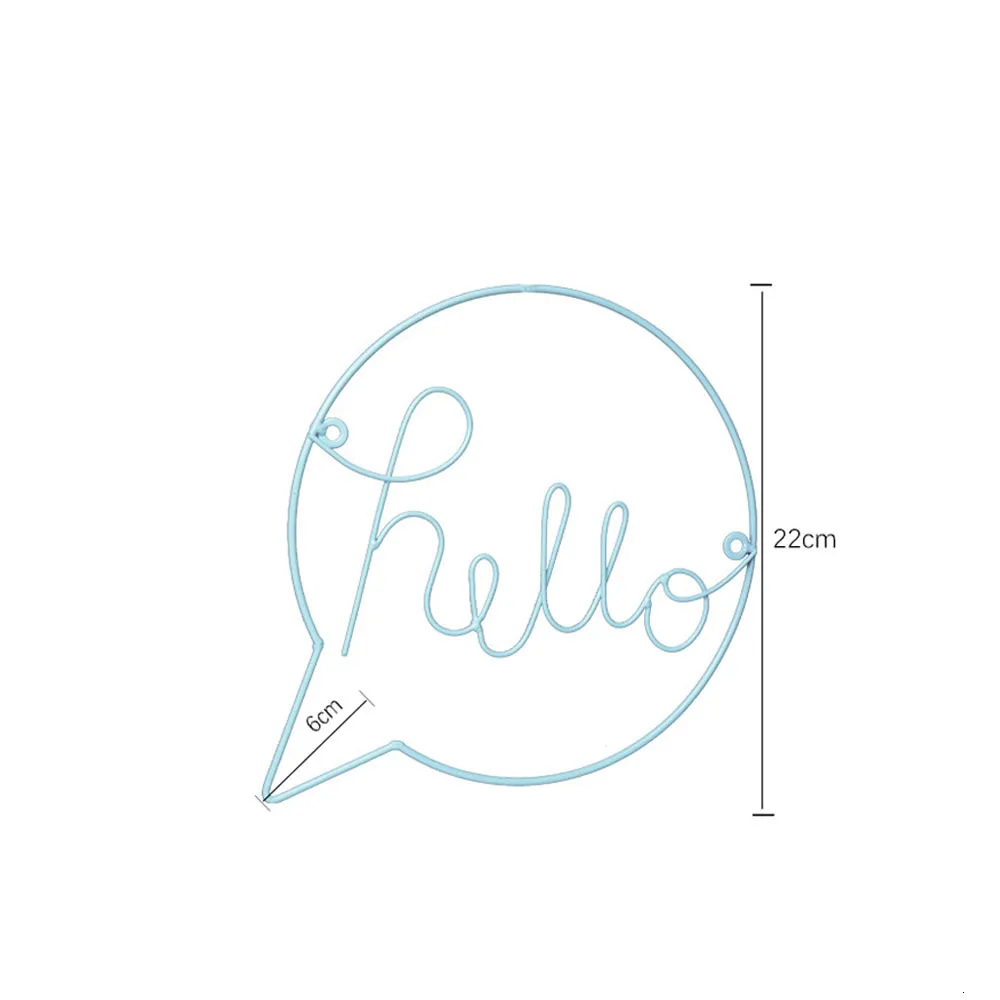 Железный настенный стикер Hello Letters в скандинавском стиле для детской комнаты