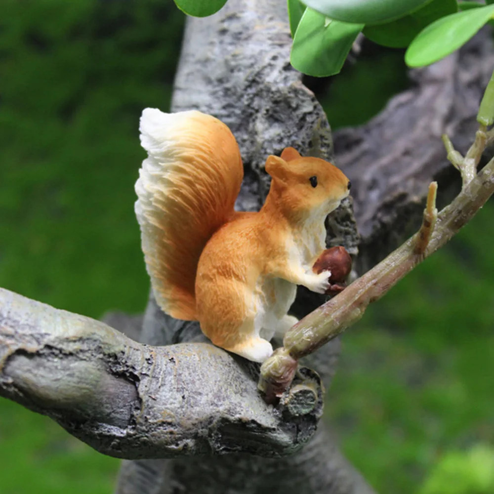 

Cute Simulation Squirrel Succulent Flower Pot Ornaments Moss Micro Landscape Accessories Resin Crafts Landscaping Home Decor