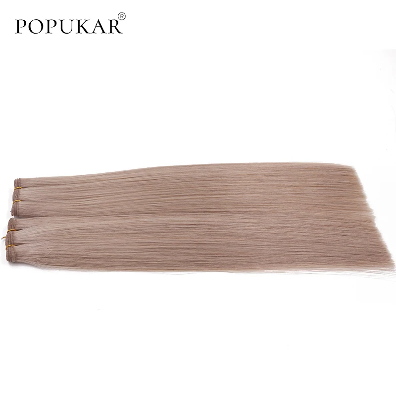 Popakku 100 г 18A # пепельный блонд необработанные бразильские натуральные