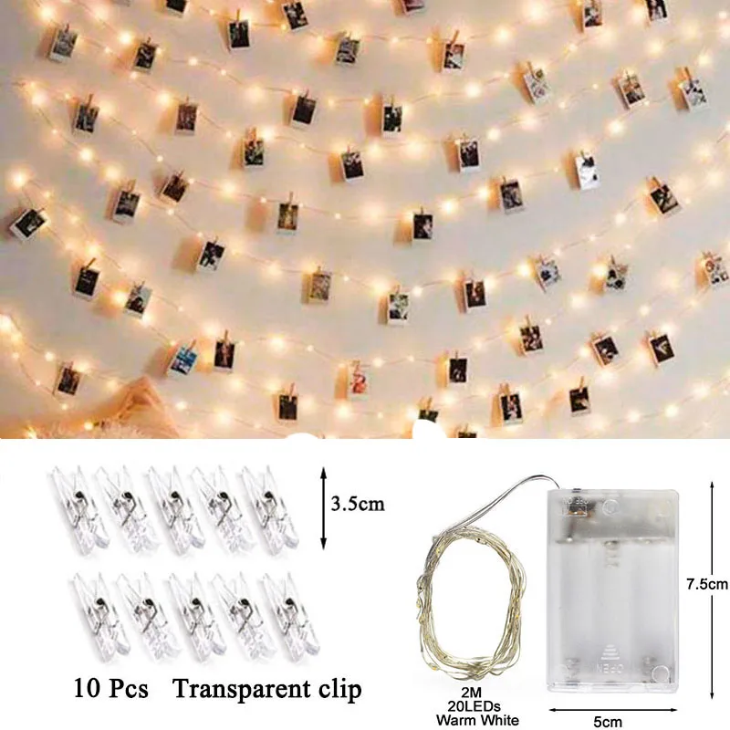 2m 5m Warm White LED String Lights 2020 Merry Christmas Decorations for Home Xmas Gift Tree Ornaments Garland 2021 New Year | Дом и сад