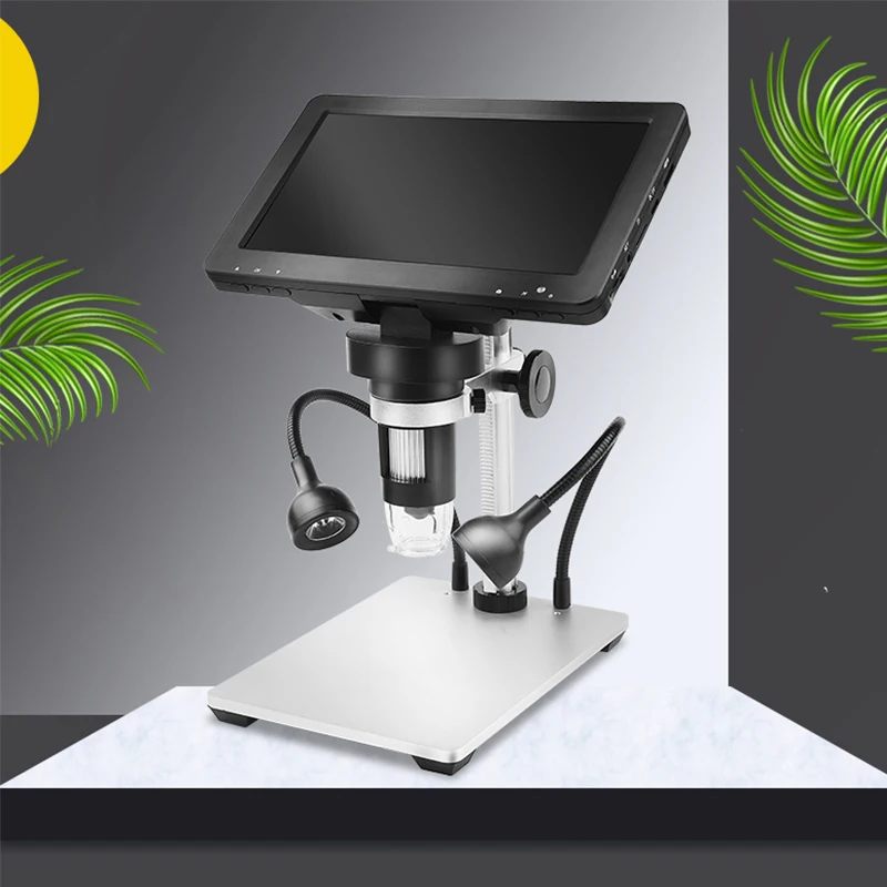 Цифровой микроскоп со светодиодсветодиодный подсветкой цифровой с дисплеем 7