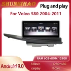 Автомагнитола ShunSihao PX6, Android 9,0, мультимедийный проигрыватель для Volvo S80 V70 8,8-2004, автомагнитола с GPS-навигацией, аудиоплеером, 64 ГБ