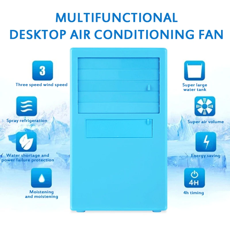 

Desktop Air Conditioning Air Cooler Home Office Electric Cooling Fan Spray Humidification Multifunctional Air Conditioning Fan