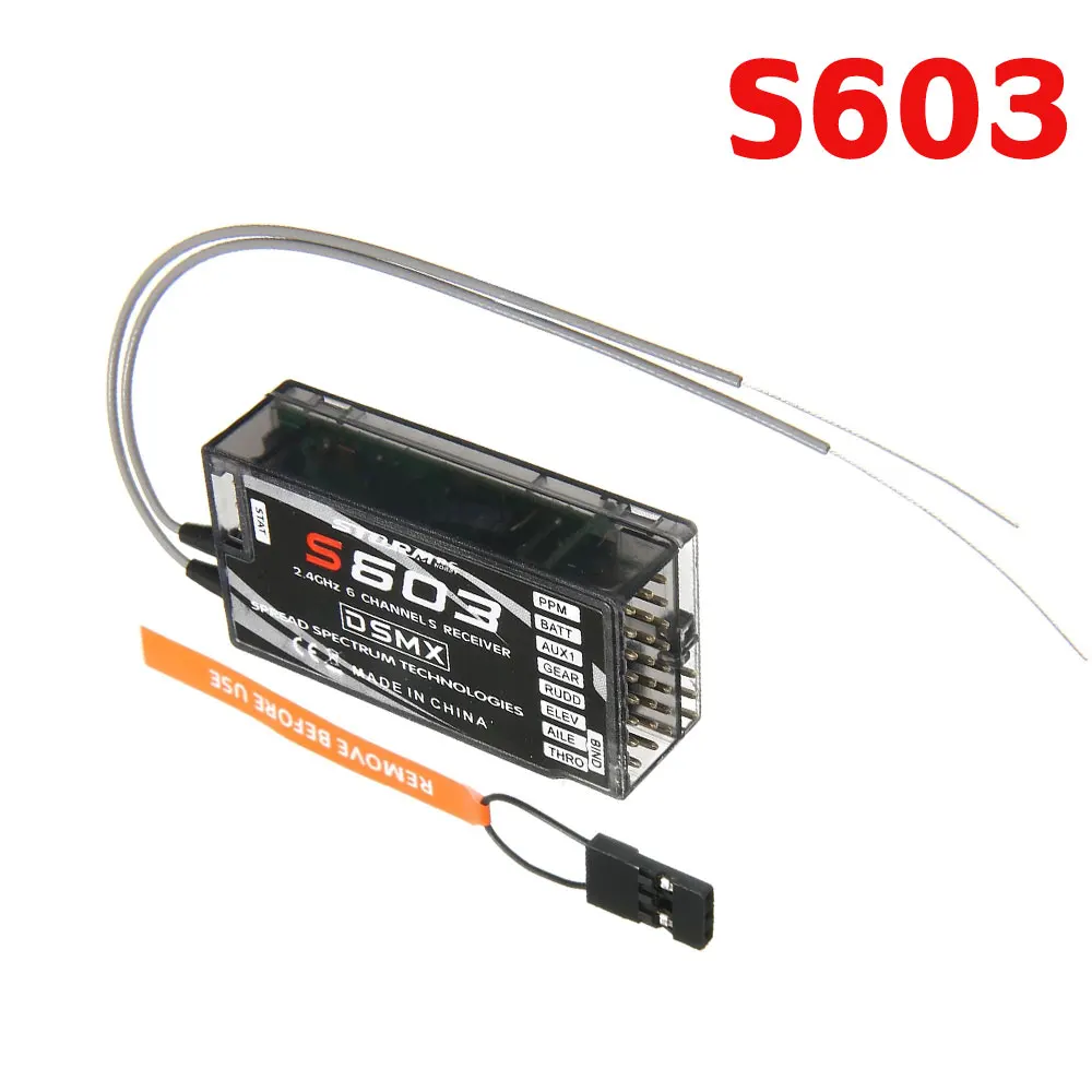 Цифровой широтно-модуляционный приемник S603 2 4 ГГц 6CH для трансмиттера DX6i JR DX7 RC |